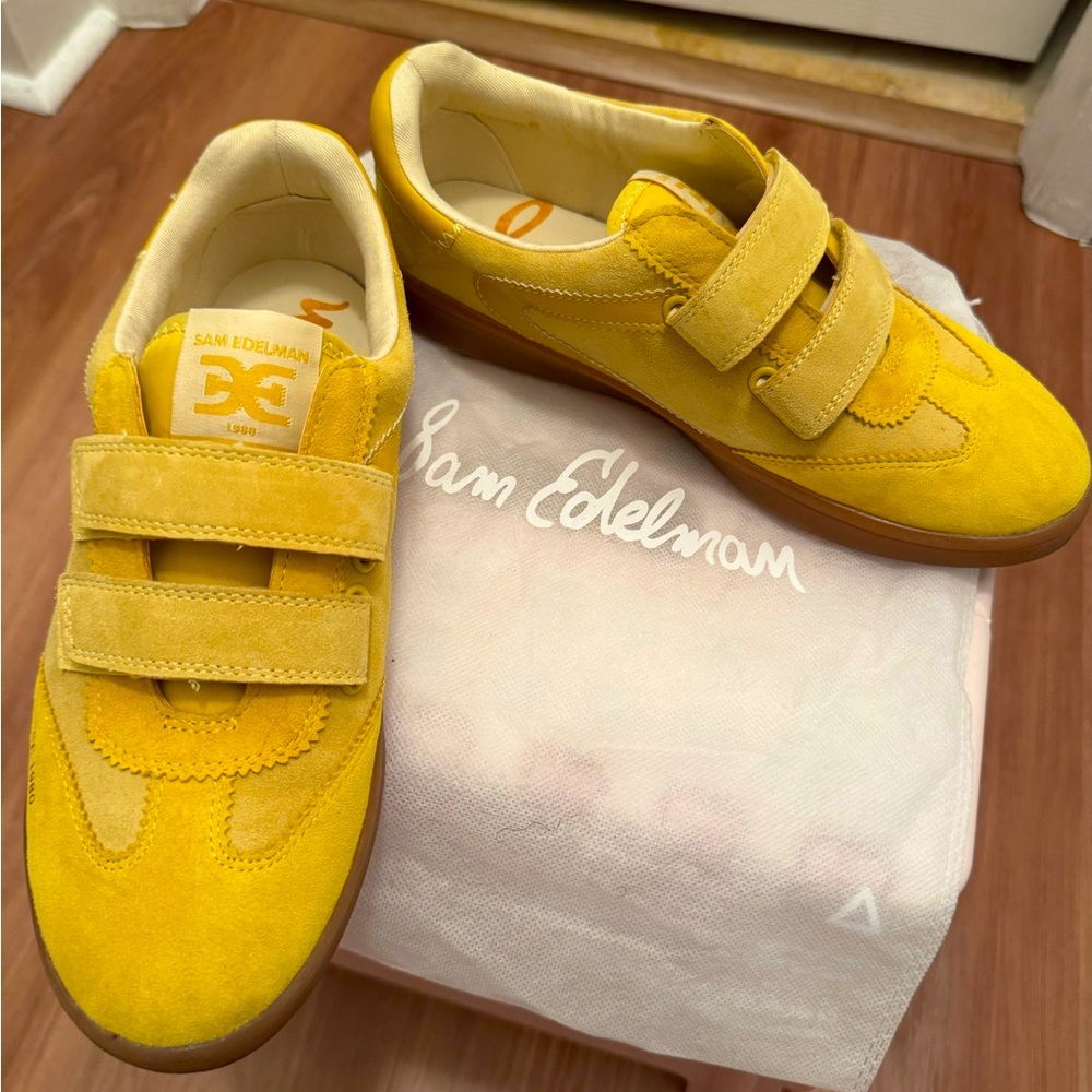 Sam Edelman mustard sneakers